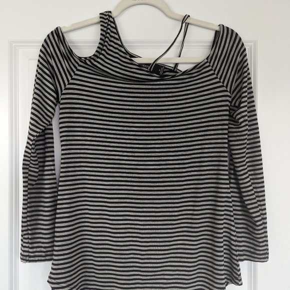 Minkpink cold shoulder striped shirt - Picture 1 of 4